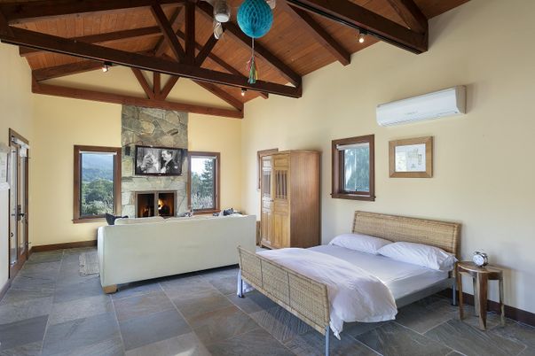 Bedroom, Fireplace, Interior, Wooden Beams, Wooden Ceilings