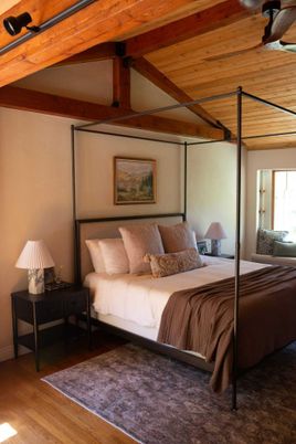 Bedroom, Interior, Wooden Beams, Wooden Ceilings, Wood Texture Flooring