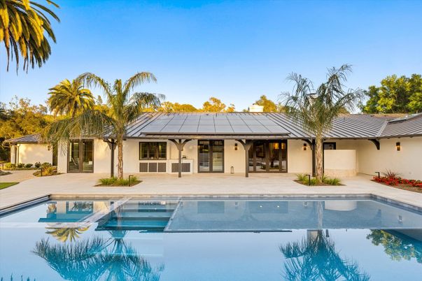 Exterior, Pool, Solar Panels