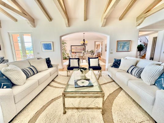 Chandelier, Dining room, Interior, Living room, Water, Wooden Beams