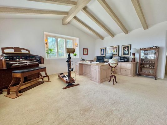 Home Office, Interior, Wooden Beams