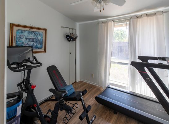 Fitness Equipment, Interior, Wood Texture Flooring
