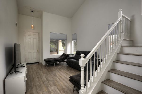 Interior, Pendant Lights, Wood Texture Flooring