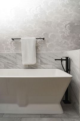 Bathroom, Free Standing Baths, Interior, Marble Walls