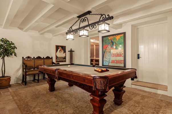 Billiard Table, Game Room, Interior, Pendant Lights