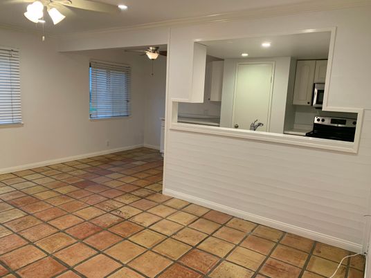 Empty room, Interior, Kitchen, Recessed Lighting