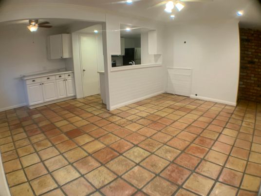 Empty room, Interior, Kitchen, Recessed Lighting
