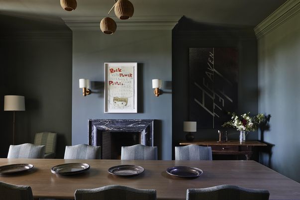 Dining room, Fireplace, Interior