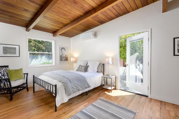 Bedroom, Interior, Wooden Beams, Wooden Ceilings, Wood Texture Flooring