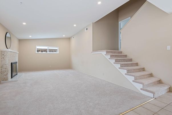 Empty room, Fireplace, Interior, Recessed Lighting