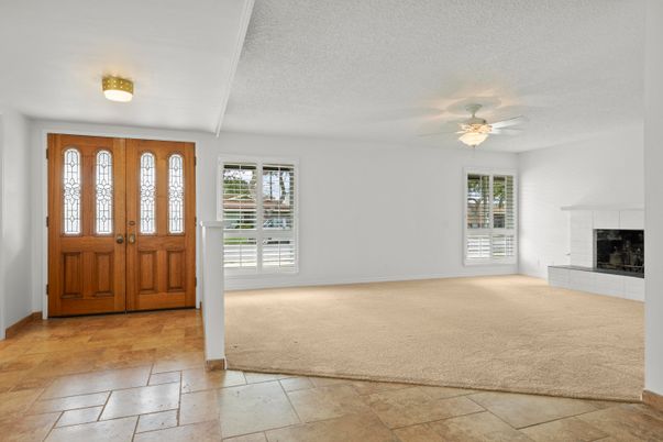 Empty room, Fireplace, Interior