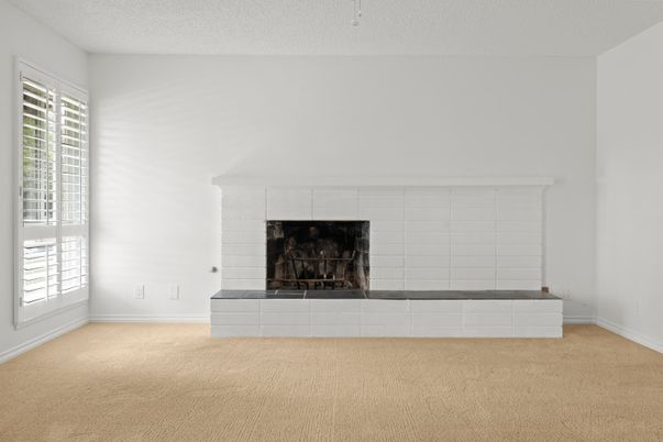 Empty room, Fireplace, Interior