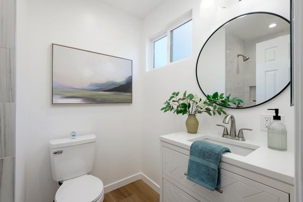 Bathroom, Interior, Wood Texture Flooring