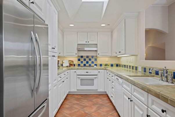Interior, Kitchen, Recessed Lighting, Tile Countertops