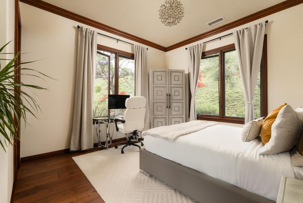 Bedroom, Home Office, Interior, Wood Texture Flooring