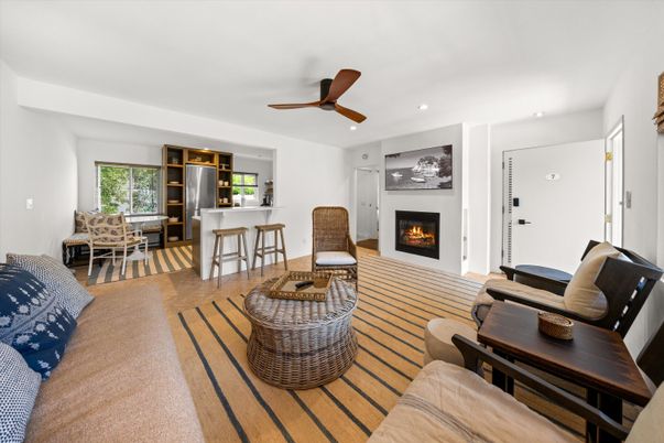 Dining room, Fireplace, Interior, Living room, Recessed Lighting