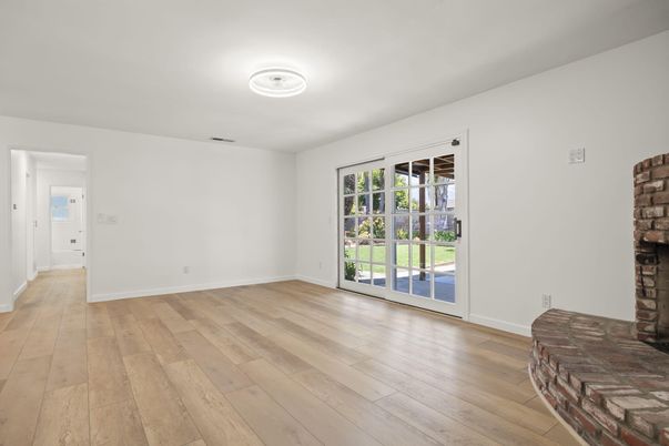 Empty room, Fireplace, Interior, Wood Texture Flooring