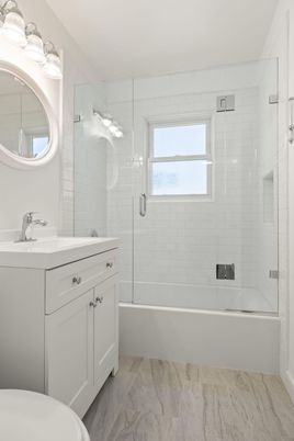 Bathroom, Glass Shower, Interior, Marble