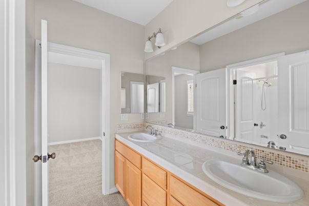 Bathroom, Dual Sink Vanities, Interior, Tile Countertops