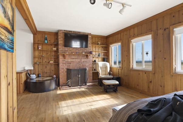 Fireplace, Interior, Wood Texture Flooring, Wooden Walls