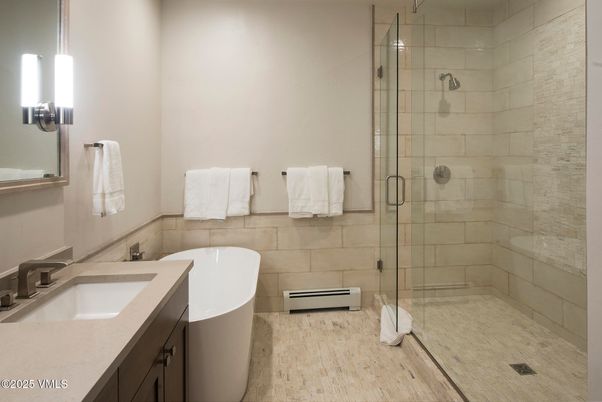 Bathroom, Dual Sink Vanities, Glass Shower, Interior