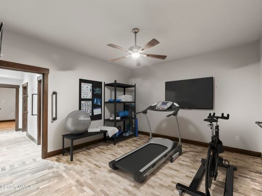 Fitness Equipment, Interior, Wood Texture Flooring