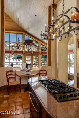 Chandelier, Dining room, Interior, Kitchen, Pendant Lights, Wooden Ceilings