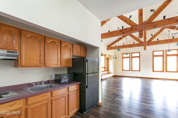 Interior, Kitchen, Pendant Lights, Wooden Beams, Wood Texture Flooring