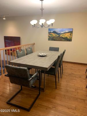 Chandelier, Dining room, Interior, Wood Texture Flooring