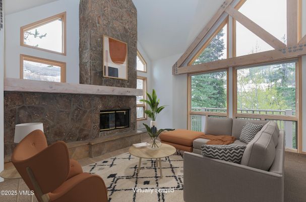 Fireplace, Interior, Living room, Stone Walls