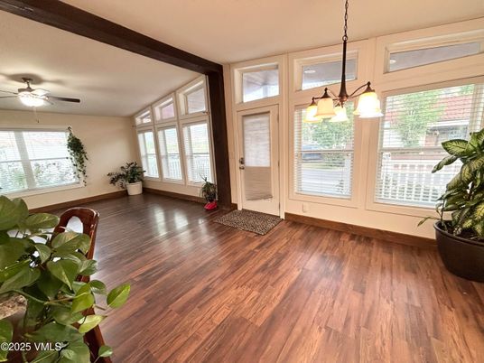 Empty room, Interior, Pendant Lights, Wood Texture Flooring