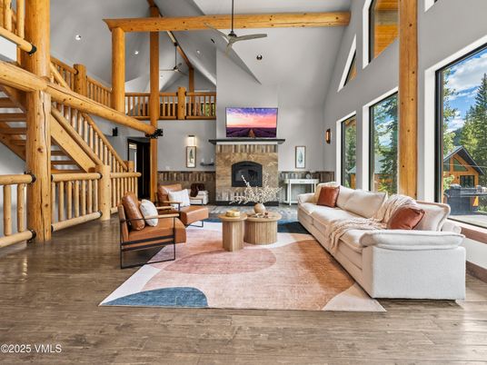 Fireplace, Interior, Living room, Recessed Lighting, Wooden Beams, Wood Texture Flooring