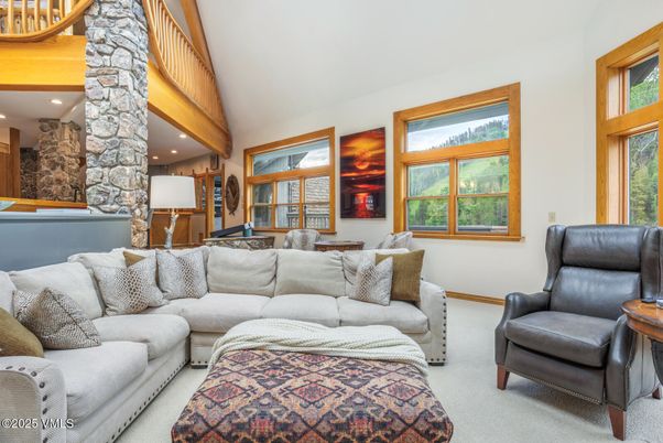 Interior, Living room, Recessed Lighting, Stone Walls