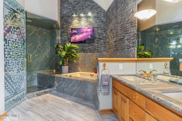 Bathroom, Dual Sink Vanities, Glass Shower, Interior