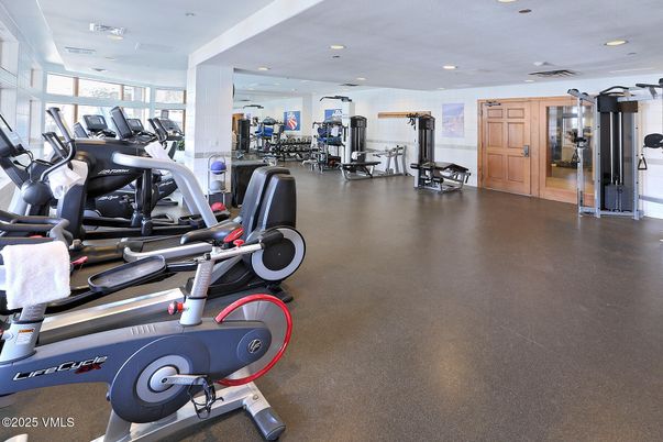 Fitness Equipment, Gym, Interior, Recessed Lighting