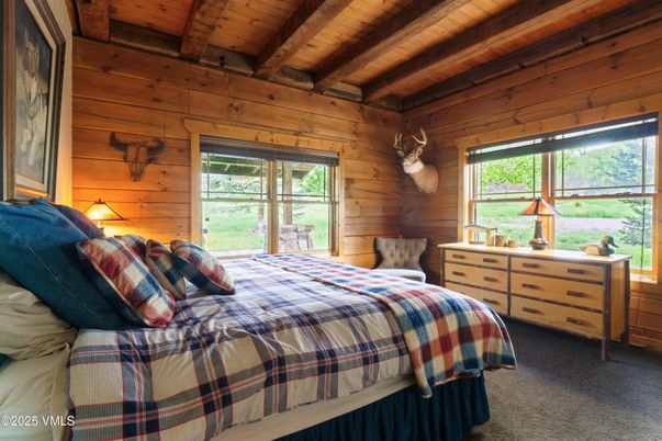 Bedroom, Interior, Wooden Beams, Wooden Ceilings, Wooden Walls