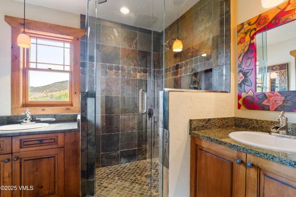 Bathroom, Glass Shower, Interior, Pendant Lights, Recessed Lighting