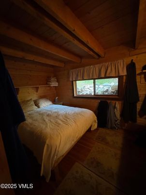 Bedroom, Interior, Wooden Beams, Wooden Ceilings, Wood Texture Flooring, Wooden Walls
