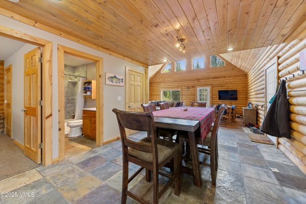 Dining room, Interior, Wooden Ceilings, Wooden Walls