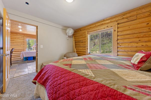 Bedroom, Interior, Recessed Lighting, Wooden Walls