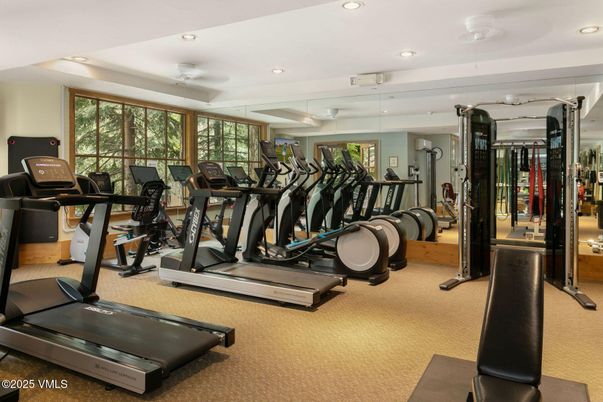 Fitness Equipment, Gym, Interior, Recessed Lighting