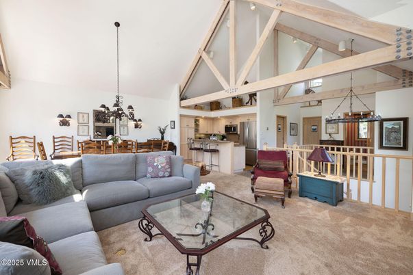 Chandelier, Dining room, Interior, Kitchen, Living room, Pendant Lights, Wooden Beams