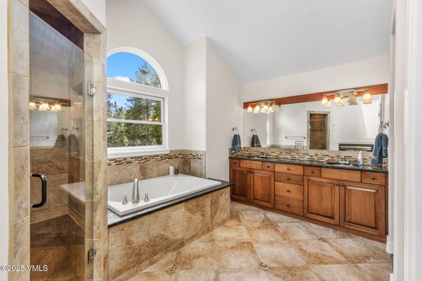 Bathroom, Dual Sink Vanities, Glass Shower, Interior