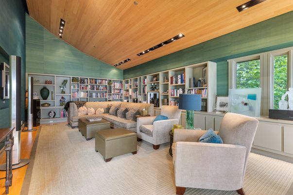 Interior, Living room, Recessed Lighting, Wooden Ceilings