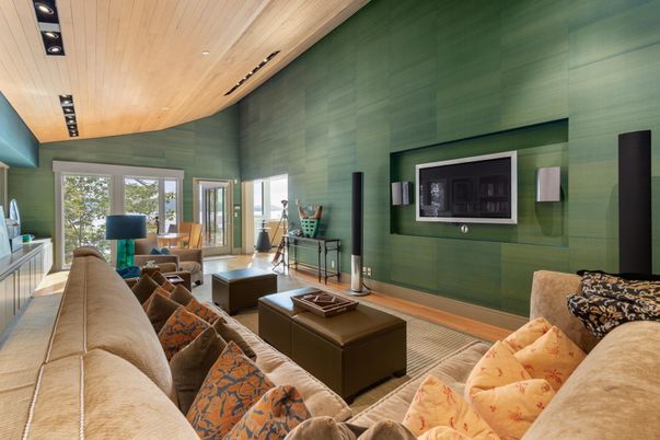 Interior, Living room, Wooden Ceilings, Wood Texture Flooring