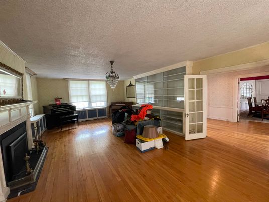 Fireplace, Interior, Piano, Wood Texture Flooring