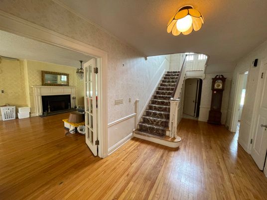 Fireplace, Interior, Wood Texture Flooring