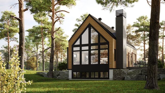 Backyard, Exterior, Facade, A Frame