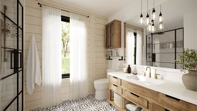 Bathroom, Interior, Pendant Lights