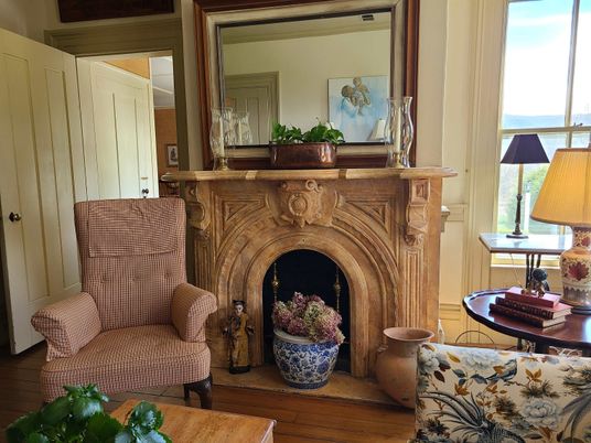 Fireplace, Interior, Wood Texture Flooring